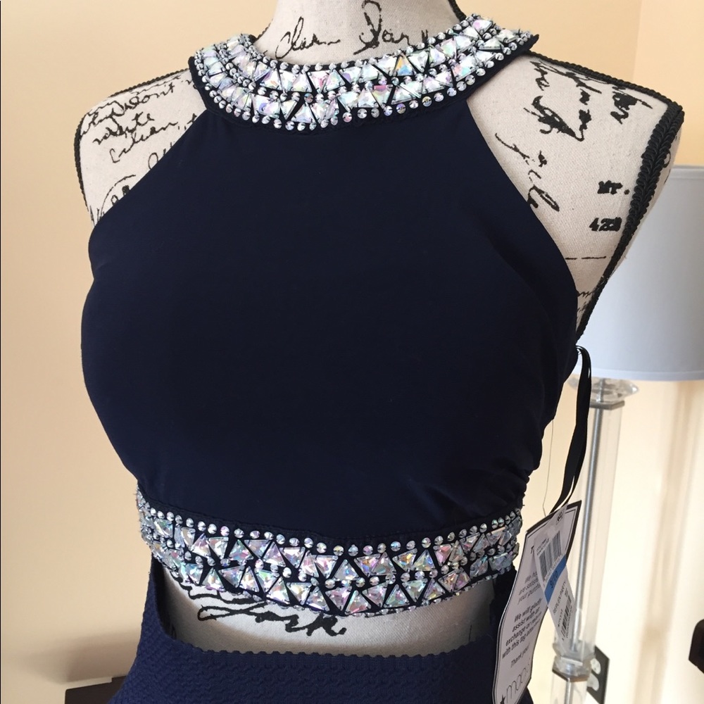 B Darlin crop top jeweled choker